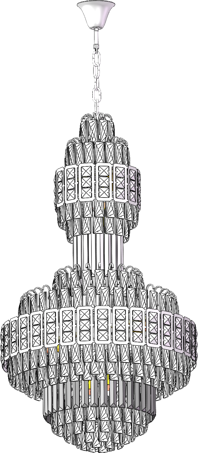 3D crystal chandelier design - see it before you order